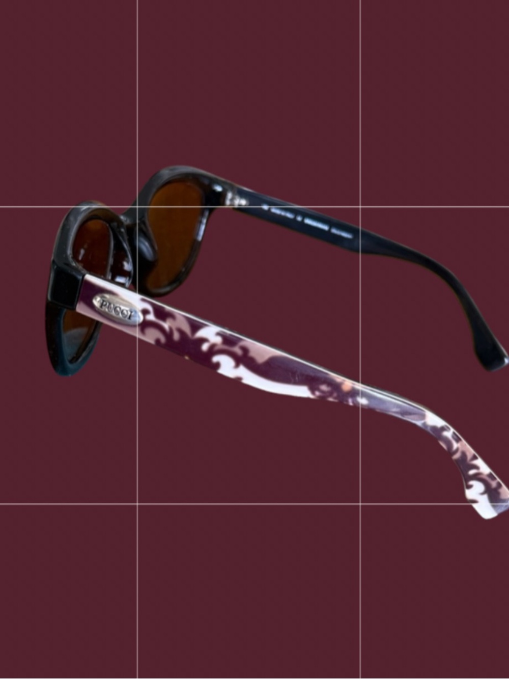 Emilio Pucci Black Cat-Eye Sunglasses
